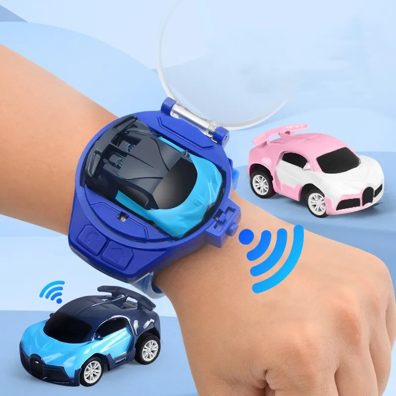 2.4G Mini Cartoon RC Small Car Analog Watch Remote Control Cute Infrared Sensing - £12.39 GBP+