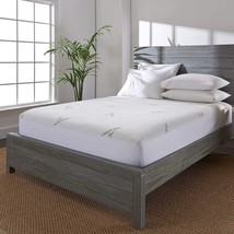 Pure Bamboo Queen Bamboo Mattress Protector - Waterproof, Inch Bed (Queen). - £31.31 GBP