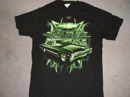 Chevy Impala Mean Green on a new black large tee shirt - £15.67 GBP