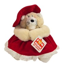 Dakin Fun Farm Plush Posse Cats Miss Kitty Momentum Red Dress Hat Grandma 10&quot; - £18.80 GBP