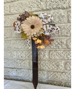 Fall Cemetery, flowers for grave, fall grave decoration, cross for grave - $32.82 CAD