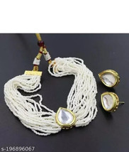 Heavy High Quality Kundan Jewelry Necklace Earrings Bridal Wedding Jewerly Set05 - £16.22 GBP