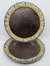 Metropolitan Museum Of Art Set Of 2 Embossed 10 1/4&quot; Sunflower Plates   ... - £38.71 GBP
