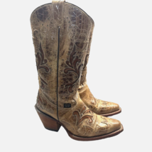 Reyme Women&#39;s Size 8 Western Boots Pointed Toe Leather Embroidered Style #85121 - £49.88 GBP