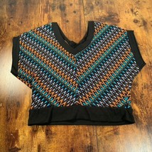 Rock Knit Vest Women Knitted Waive Sweater Vest Sleeveless size Large - $24.74