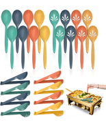  Plastic Serving Utensils Set Wheat Straw Large Serving Set Reusable - €17,04 EUR