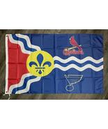 St. Louis Cardinals Blues Flag 3x5 ft Sports Banner Man-Cave Garage - $15.99