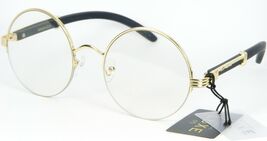 NEW LUXE M4024-CRL GOLD /BLACK EYEGLASSES GLASSES METAL FRAME 56-16-135mm - $15.15