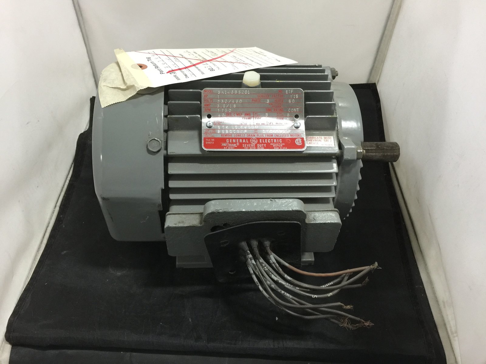 General Electric 5K143BS201 Induction Motor 230/460V, 143T Frame - $207.00