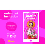 Amy Rose Sonic Video Invitation Animated Digital Birthday - $18.03 CAD
