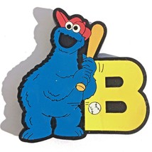 refrigerator magnet Letter &quot;B&quot; Cookie Monster playing Baseball Sesame St... - £6.99 GBP