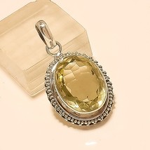 Yellow Citrine Gemstone 925 Silver Pendant Handmade Jewelry Pendant For Women - £5.64 GBP