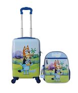 Bluey Luggage Set Multicolor 2-Piece Backpack Tag Spinner Wheels Hard-Sided - $139.42 CAD