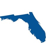 Picniva Blue Florida FL map Car Vinyl Decal Sticker Laptop, Ipad, Window... - $3.91