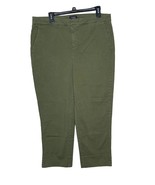 NYDJ Women's Pants LiftXTuck Tapered Leg Crop Hi-Rise Green Plus Size 14 - $23.75