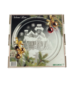 Arcoroc Christmas Holiday Plate Welcome Home Serving Dish Circular Platt... - $19.95