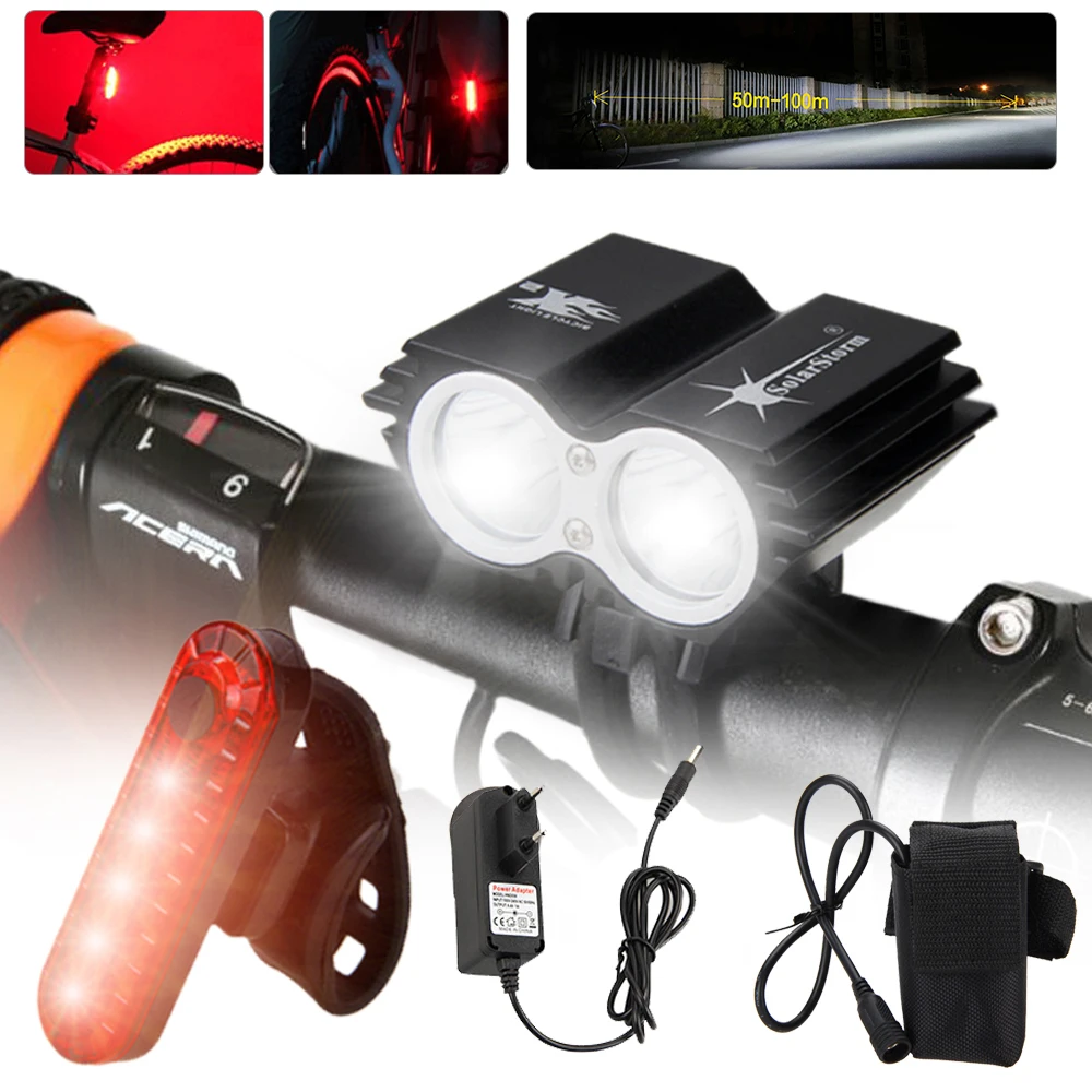  bike light led bicycle lamp 4 modes mtb road cycling headlight bike accessories safety thumb200