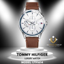 Orologio Tommy Hilfiger da uomo cinturino in pelle al quarzo quadrante bianco... - £92.81 GBP