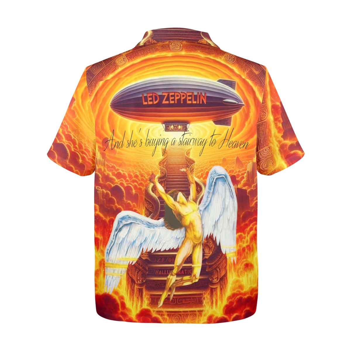 Led Banding Hawaiian Shirt Rock Band Led Zeppelin. - Casual Button-Down Shirts