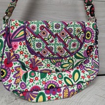 Vera Bradley Shoulder Magnetic Purse Tote Handbag Floral Flowers Bright Colors - $12.50