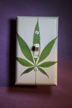 Pot Leaf light switch cover Bedroom Living room decor 420 marijuana weed - $7.99