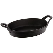 TableCraft Mini Oval Au Gratin Cookware, 24 oz, Black - £22.30 GBP