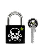 Master lock Luggage Lock Skull Design Padlock Keyed Black (White/ Green)... - $19.00