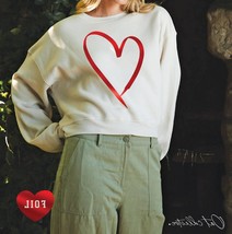 Oat Collective Heartfoil Mid Graphic Sweatshirt Size XL - $29.70