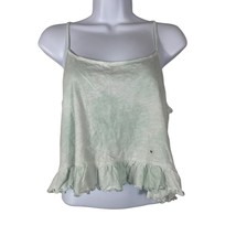American Eagle Cropped Tank Top Cami Womens JR Size Medium Green FLAW NWOT - £7.19 GBP