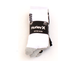 Hurley Cotton Blend Cushioned Crew Socks 3 Pair New in Package Men&#39;s 6-12 - £21.95 GBP