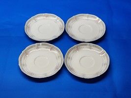 Noritake 7293 Rothschild 6” Snack Saucers Ivory China - Japan - Mint Set Of 4 - £27.86 GBP