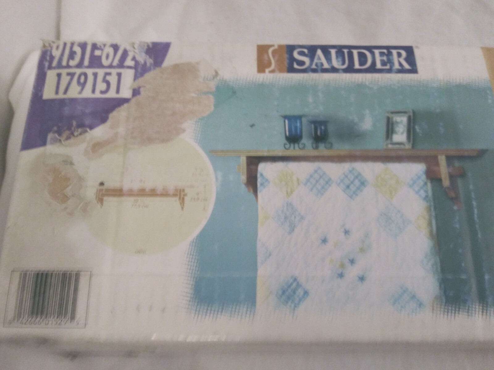 SAUDER Hanging Quilt Rack, Medium Oak finish,  In Box 9151-672  new in box  - $44.99