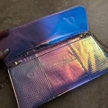 Nico &amp; Olive Holographic Rainbow Purse Handbag With Gold Chain Strap - $49.99
