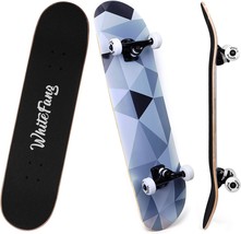 Whitefang Skateboards For Beginners, Complete Skateboard 31 X 7.88, Double Kick - £41.38 GBP