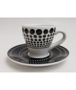 Bodum Paula Espresso Demitasse Cup Saucer Black and White 2-Piece - £12.42 GBP