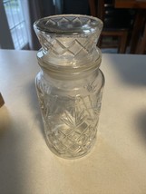 Vintage 1983 Mr. Peanut Clear Glass Canister Planters Jar With Lid EUC - £11.67 GBP