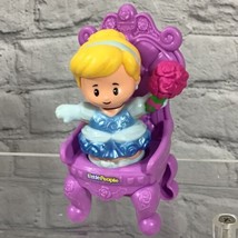 Fisher-Price Little People Disney Princess Cinderella Figure With Purple... - $9.89