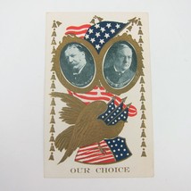 Postcard President Taft &amp; VP Sherman Portraits Flag Patriotic Embossed Antique - £11.57 GBP