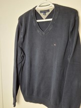  Men&#39;s L Tommy Hilfiger Knit Sweater Navy - $7.89