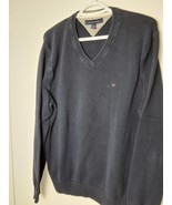  Men's L Tommy Hilfiger Knit Sweater Navy - $7.89