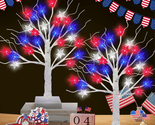 4Th of July Patriotic Decor Tree Light [Timer] 2 Pack 18 Inch with 24 LE... - $45.03