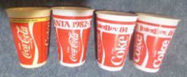 Set of 4 NSDA InterBev 6oz Light Plastic Coca Cola Cups - $0.99
