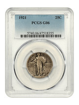 1921 25C Pcgs G6 - £180.26 GBP