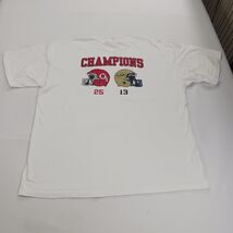 Vtg Gildan Ultra Cotton Armed Forces Bowl Champions Men XL White Graphic T-Shirt image 2