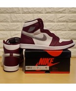 Nike Air Jordan 1 Retro High OG Mens Size 15 Bordeaux Metallic Silver 55... - £192.29 GBP