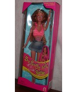 BARBIE BUTTERFLY ART     12&quot; TALL DOLL WITH SHEETS OF DECORATIONS - $13.40