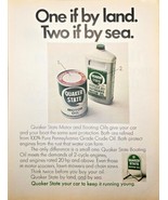 QUAKER STATE OIL - Motor Oil - Duplex HD Outboard - 1968 VTG Print Ad - $15.08 CAD