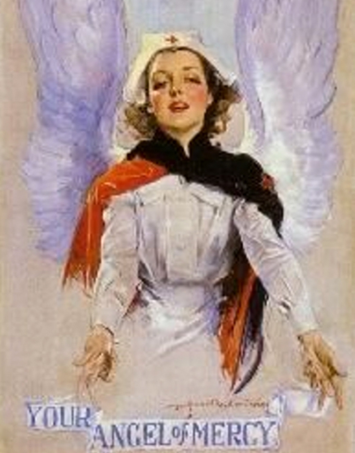 Nursing, Angel of Mercy, WWI era nurse poster, 8x10" Premium poster Print.   Fre - £9.98 GBP