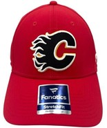 Fanatics Men&#39;s NHL Calgary Flames Hat Red Stretch Fit Medium-Large NWT - $17.00