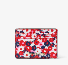 MICHAEL KORS MK Authentic Jet Set Carnation Credit Card Case Wallet NWT - £34.99 GBP